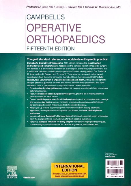 Campbell's Operative Orthopaedics, 4-Volume Set - International