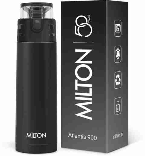 MILTON Atlantis 900 Thermosteel Water Bottle, ISI Certified, 24 Hr Hot and Cold 750 ml Steel Flask (Pack of 1, Black) - Image 5