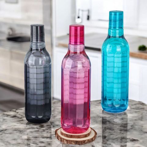 OMORTEX Stay Cool & Hydrated at school,college,work,gym & outdoor 1000 ml Plastic Bottle (Pack of 6, Multicolor) - Image 7