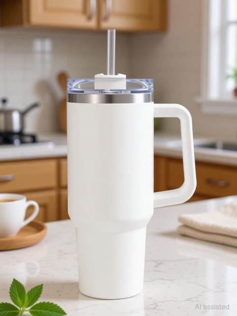 Homione 1200 ml Stainless Steel Insulated Tumbler with Lid & Straw Stainless Steel Coffee Mug (1200 ml) - Image 6