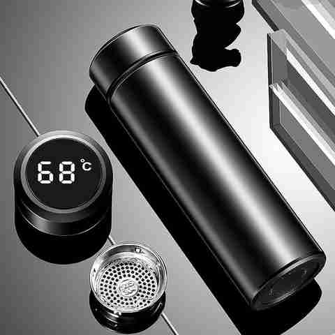 Nexora Stainless Steel Temperature Double Wall Vacuum Flask water Bottle 500 ml Stainless Steel Bottle (Pack of 1, Black) - Image 2
