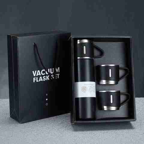 Cellton Stainless Steel Vacuum Flask Set 500ml Black - Image 4