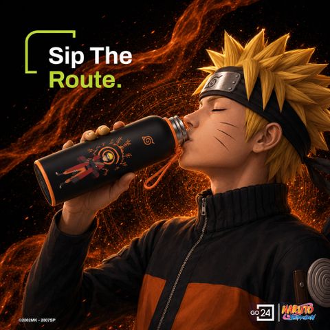 Go24 Hot and Cold Water Bottle ISI Certified Thermosteel flask,Leakproof Bravo-Naruto 700 ml Stainless Steel Flask (Pack of 1, Black) - Image 8