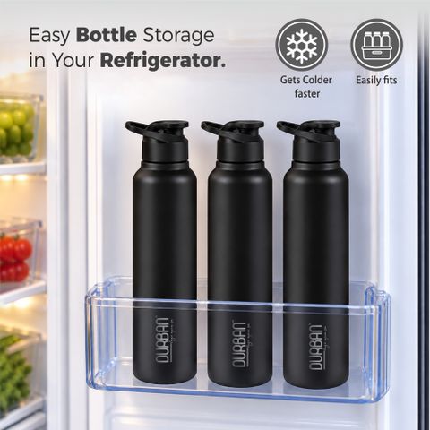 Durban Slick 1000ml Steel Water Bottle (Black) - Image 8