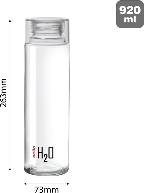 Cello H2O 1000 Glass Fridge Water Bottle 920ml - Image 8