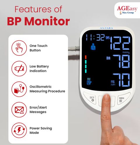 AGEasy (Max Group) Automatic Digital Blood Pressure Machine USB Type C Battery powered Bp Monitor (White) - Image 8