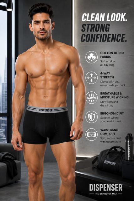 DISPENSER Pack of 2 Solid Men Trunks - Image 6