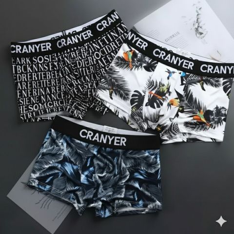 CRANYER Pack of 3 Printed Men Briefs - Image 8