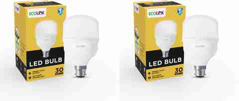 EcoLink 30 W Basic Standard B22 LED Bulb (White, Pack of 2) - Image 3
