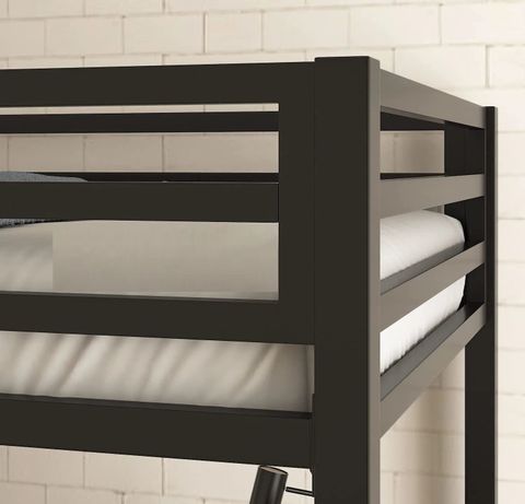 BhaviHandicraft Twin Over Full Metal Bunk Bed, Black - Image 4