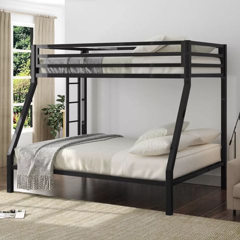 BhaviHandicraft Twin Over Full Metal Bunk Bed, Black - Image 8