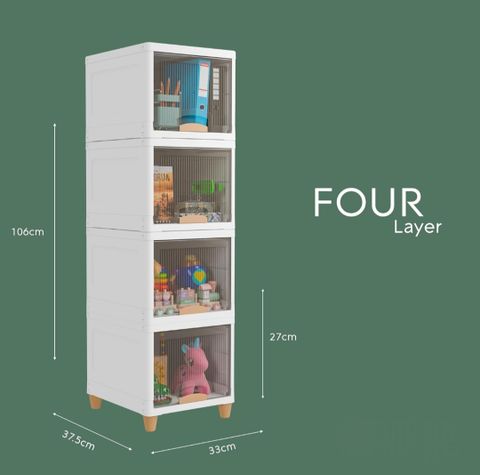 Velfree Plastic Wardrobe for Clothes Versatile Plastic Cupboard for Storage Plastic Free Standing Cabinet (Finish Color - TRansparent, Pre-assembled) - Image 4