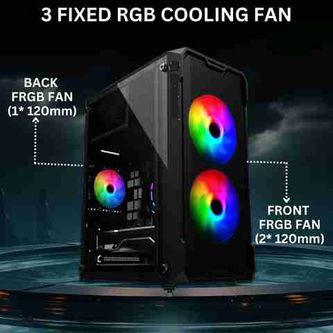 rionix CIG2008 Gaming Cabinet Black with USB 3.0 - Image 2