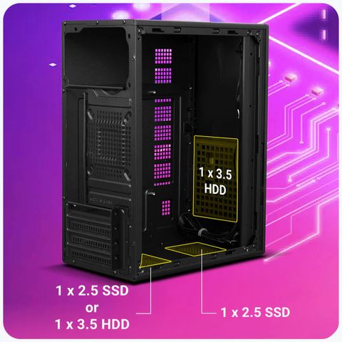 ZEBRONICS Mid Tower Cabinet with USB 2.0 and 3.0 Ports (Black) - Image 3