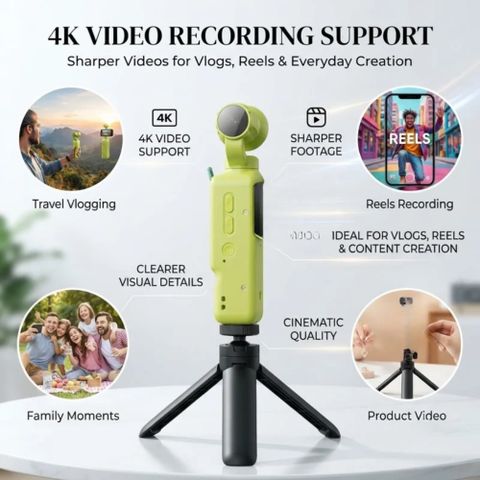 Maizic Smarthome Q10 Vlogging Camera 64MP 4K Green - Image 3