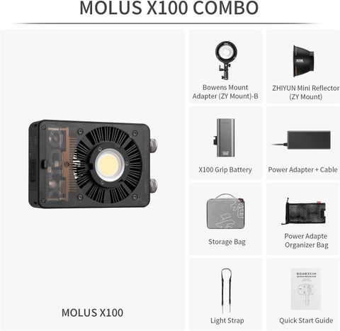 Zhiyun Molus X100 Combo 90 lx Camera LED Light Price in India