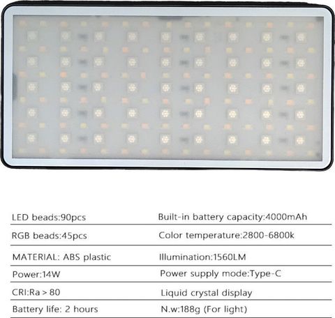 Scalebee Portable RGB LED Video Light 14W - Image 6
