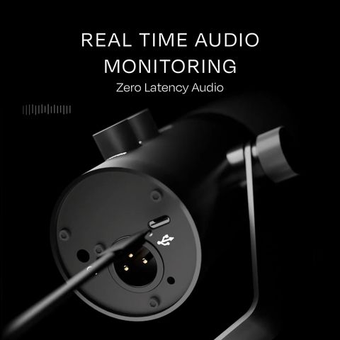 Kreo Sonik Professional Dynamic Mic with RGB, Noise Rejection, Dual Connectivity Camera Microphone - Image 8