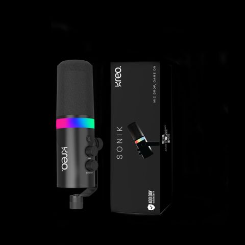 Kreo Sonik Professional Dynamic Mic with RGB, Noise Rejection, Dual Connectivity Camera Microphone - Image 6