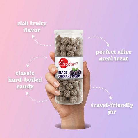 Shadani Black Currant Candy Toffee Natural Borkut, Natural Glucose