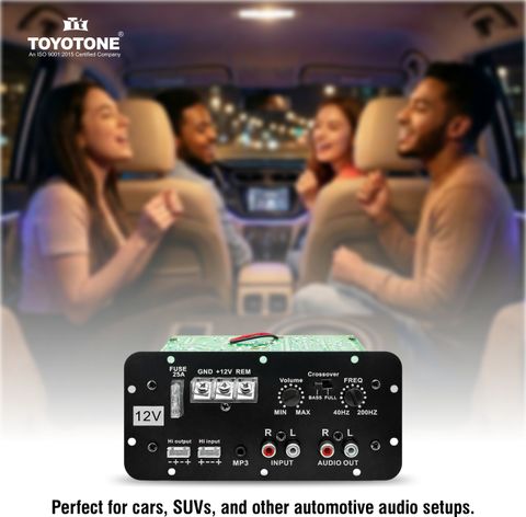 TOYOTONE 12V Mono Channel 120W Car Amplifier with Bass Tube Sub - Image 7