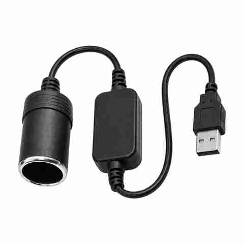 Zivika USB to 12V Car Cigarette Lighter Socket Converter Cable - Image 3