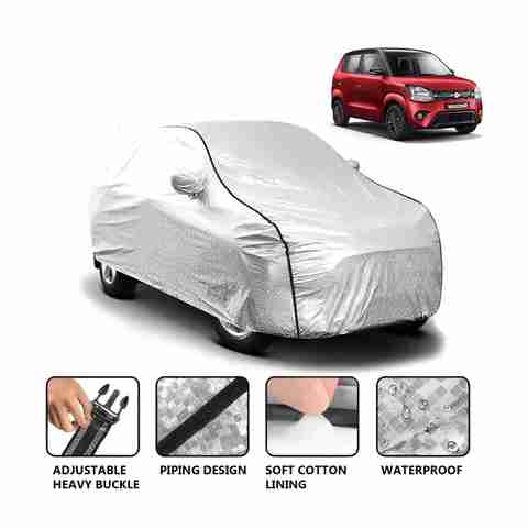 FABTEC Maruti Suzuki WagonR Body Cover Silver - Image 3