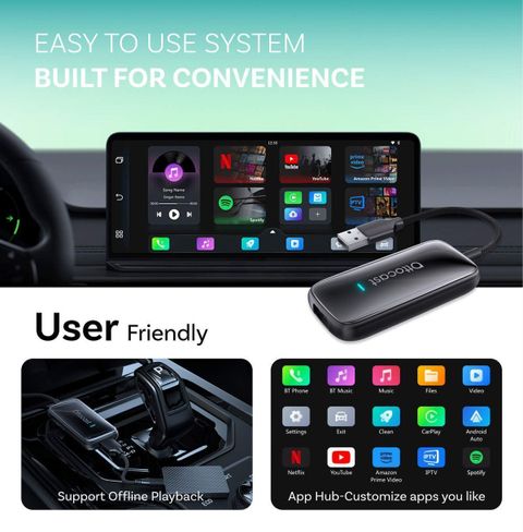 カーオーディオ ottocast play2video ultra Ottocast Play2Video Ultra wireless android auto/Carplay 4+32GB