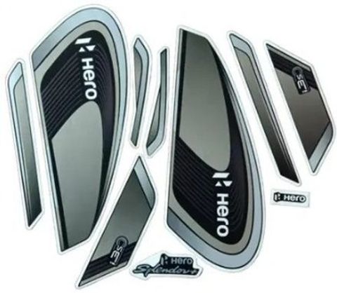 GANNET Sticker & Decal for Bike (Grey, Black) - Image 6