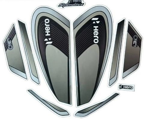 GANNET Sticker & Decal for Bike (Grey, Black) - Image 8