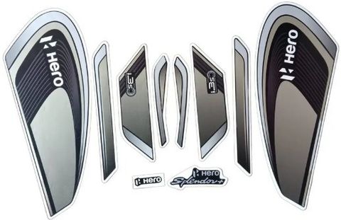GANNET Sticker & Decal for Bike (Grey, Black) - Image 7