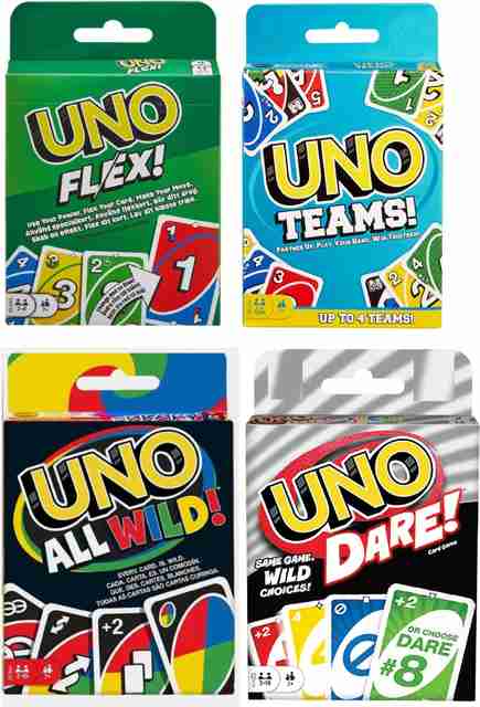 TMA ENTERPRISES UNO 4-in-1 Card Game Combo, Pack of 4 - Image 5