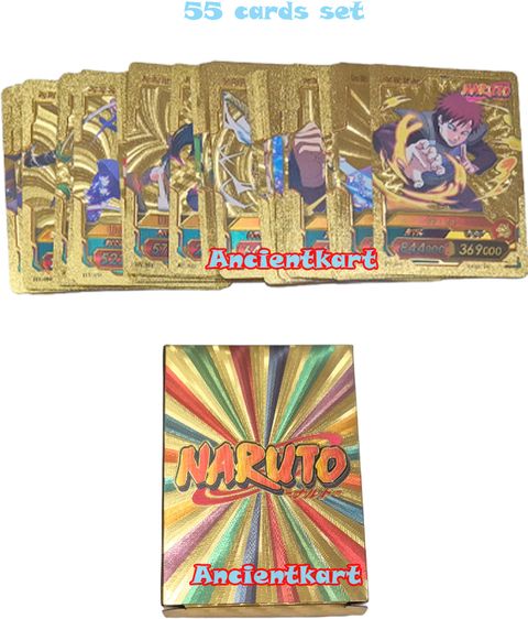 TCG New Edition Naruto Gold Playing cards Rare waterproof PVC set