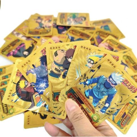 Thrifx Naruto Shippuden Gold Foil Anime Cards Set 55 Pcs | Premium