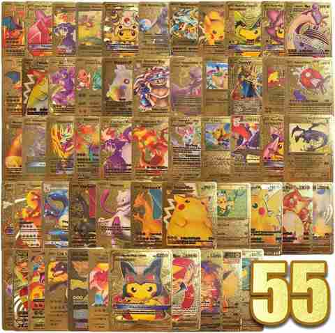 ultra rare 55 pcs gold pokemon cards pack Watch Unboxing Golden V Vmax DX GX on Amazon Live I OPENED THE RAREST GOLDEN