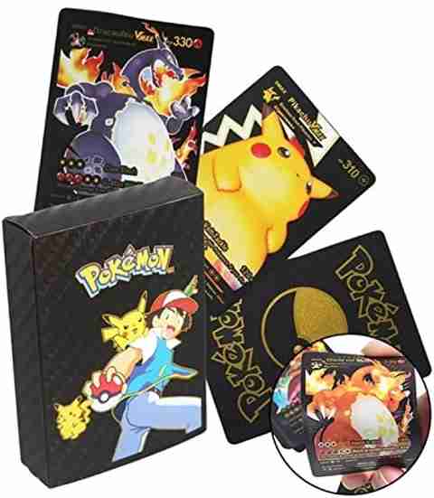 CrazyBuy Pokemon Black Foil Card 55 (Vmax, V, GX, EX & Basic cards