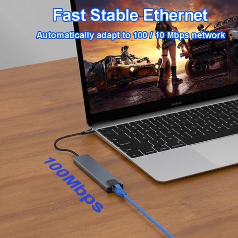 PLUGPULSES 8-in-1 USB C Docking Station with HDMI, Ethernet, SD Card Reader 8In1 USB-C Hub with 4K HDMI, USB 3.0/2.0 Ports, RJ45 Ethernet, SD/TF Card Slots USB Hub (Grey) - Image 6