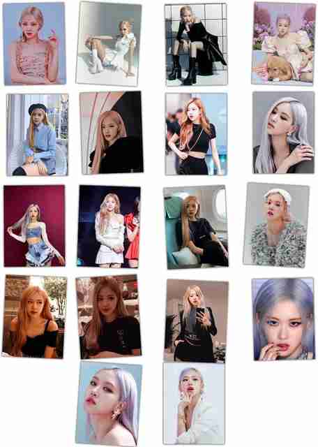 craft maniacs BLACKPINK ROSE PACK OF 18 MATT LAMINATED LOMO CARDS