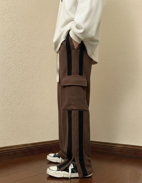 Try This Men Regular Fit Brown Cotton Blend Trousers - Image 3