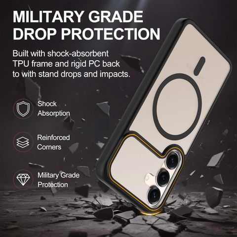 KartV Back Cover for Samsung Galaxy S24 5G (Black, Camera Bump Protector, Silicon, Metal, Polycarbonate, Pack of: 1) - Image 7