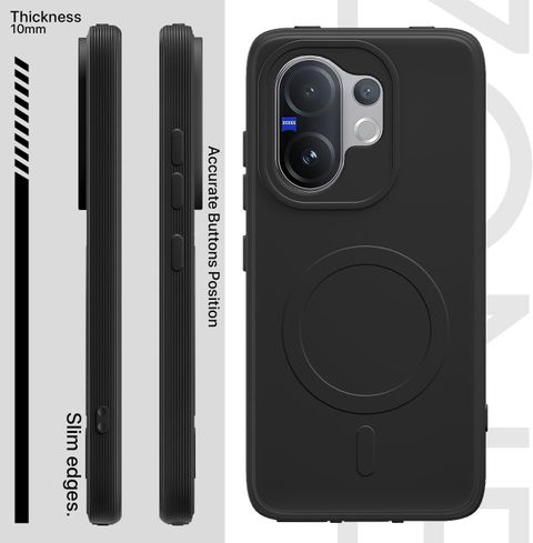 My Thing! Back Cover for Vivo V60 5G, Vivo V60e 5G, Vivo T4 Pro 5G, Mag-Safe Logo (Not Mag-Safe Compatible) (Black, Flexible, Thermoplastic Polyurethane, Pack of: 1) - Image 6