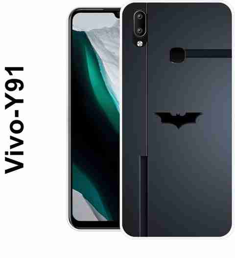 FEBOS Back Cover for Vivo Y91, Batman Logo, Black - Image 2