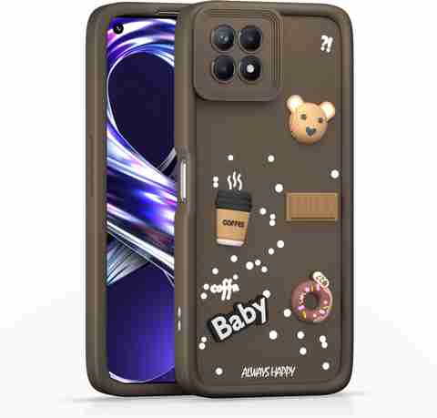 Pikkme Back Cover for Realme Narzo 50 4G / Realme 8i 4G (Brown, Flexible, Silicon) - Image 5