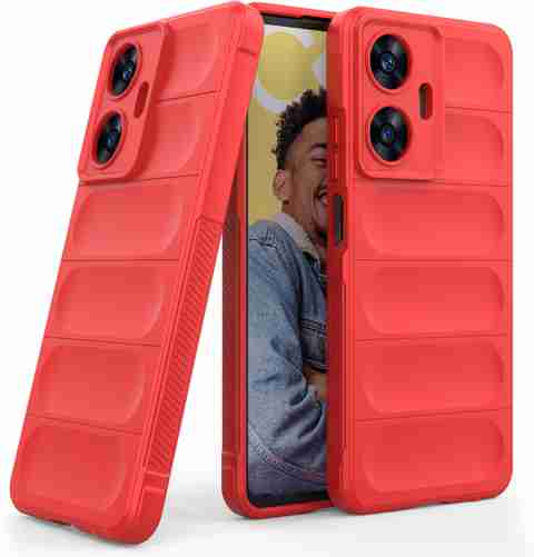 GLOBAL NOMAD Back Cover for Realme Narzo N55, Realme C55 (Red, Grip Case, Silicon, Pack of: 1) - Image 5