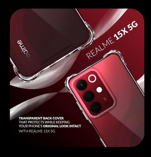 UBTM Back Cover for REALME 15X (Transparent, Grip Case, Thermoplastic Polyurethane, Pack of: 1) - Image 7