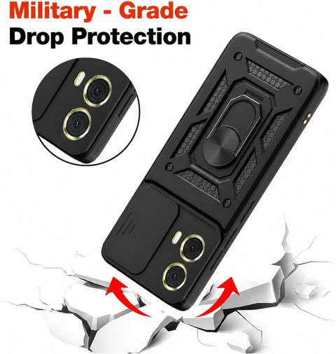 lioto Back Cover for Motorola G85 5G (Black) - Image 6