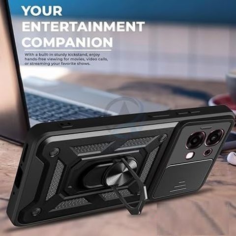 Fablue Back Cover for Infinix Note Edge 5G (Black, Rugged Armor) - Image 8