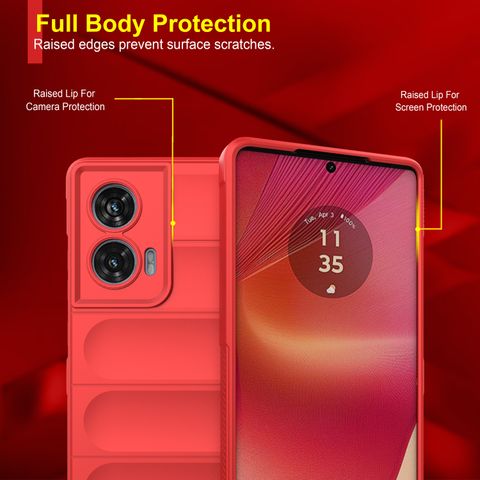 GLOBAL NOMAD Back Cover for Motorola G96 5G (Red, 3D Case, Silicon, Pack of: 1) - Image 7