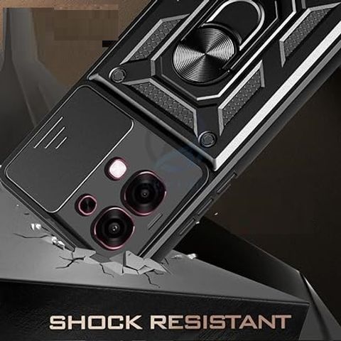 Fablue Back Cover for Infinix Note Edge 5G (Black, Rugged Armor) - Image 6