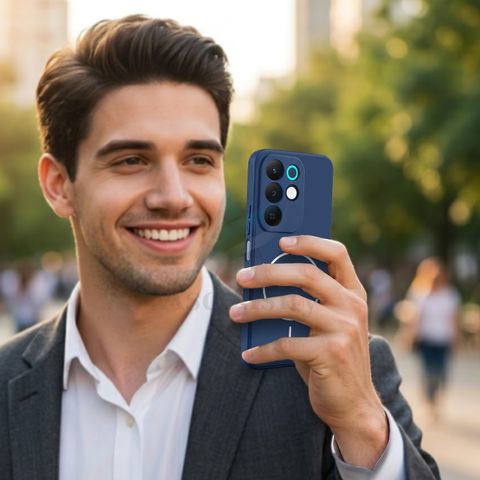 Ascensify Back Cover for Realme 15x 5G Soft Silicone, Flexible, Slim Case with Printed Ring Design (Blue, Camera Bump Protector, Silicon, Pack of: 1) - Image 6